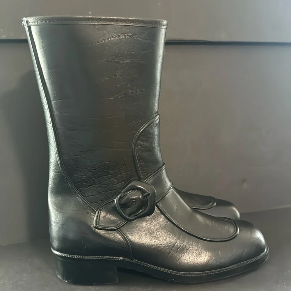 Vintage 70s Black Rubber Boots